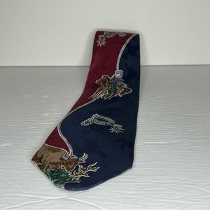 Mark Alexander 100% Silk Tie Rodeo Cowboy Western Horse Equestrian Men's Necktie